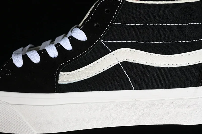 All categories Vans Vans series Vans Mid Vans China Vans SK8-Hi VR3 Vans official environmentally friendly black and white mid-top classic simple casual canvas shoes VN0A4UWIVNE